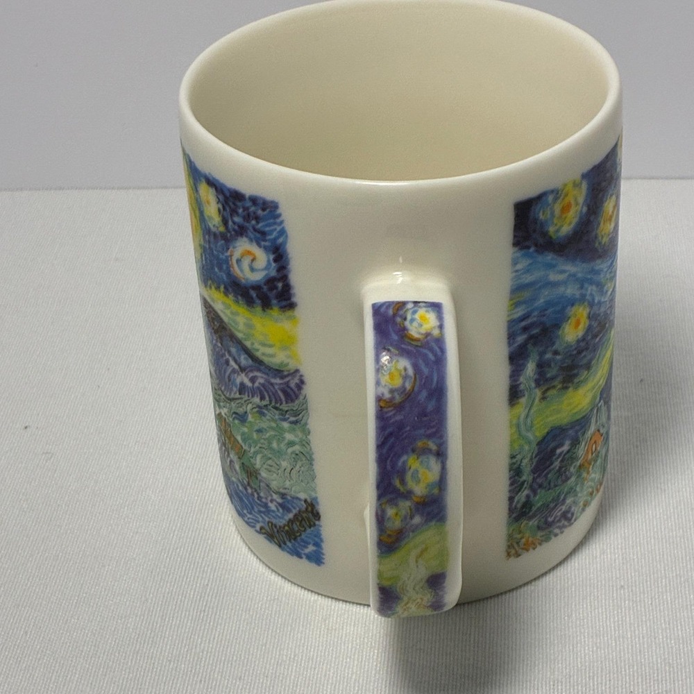 Van Gogh Starry Night Chaleur Masters Art Mug by D Burrows Vintage 90s - Picture 6 of 9